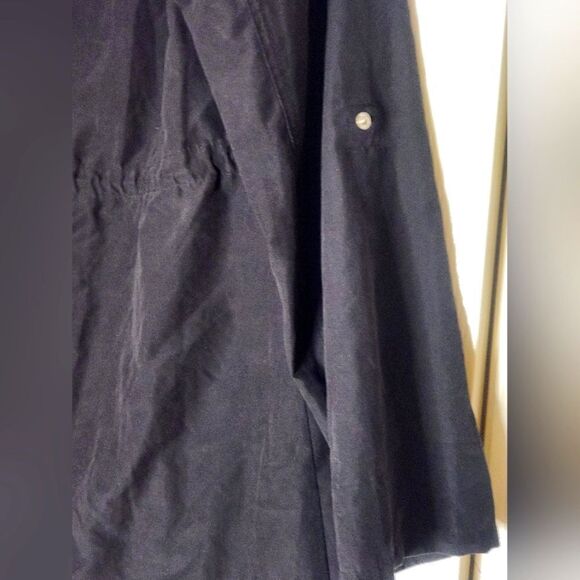 Ambiance L Black Lightweight Pockets Zipper Asymmetrical Women's Jacket Hoodie - Picture 8 of 9